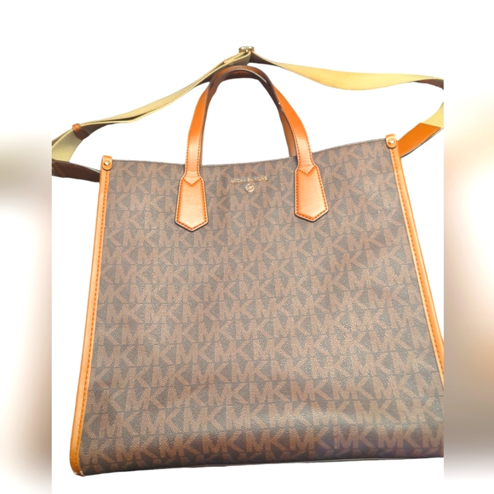 Michael Kors Maple brown luggage Large NS Tote